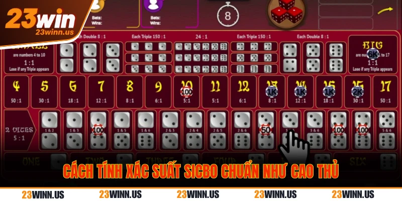 Cách tính xác suất sicbo 